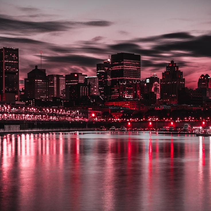 City skyline in Madrid, Spain